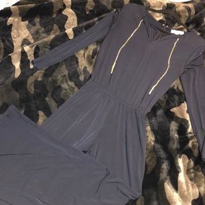 MICHAEL KORS navy and gold jumpsuit
